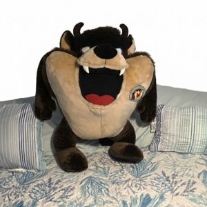 VTG Jumbo Looney Tunes TASMANIAN DEVIL Plush – 28" NWT – Huge & Rare!